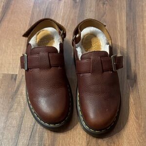Dr. Martens Brown Leather Mules
